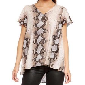 Buddy Love Avril Flutter Sleeve Top White Sands
